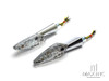 Chrome Full Size Benelli Style LED Turn Signals / Indicators - Emarked