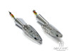 Chrome Full Size Benelli Style LED Turn Signals / Indicators - Emarked