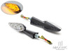 Carbon Pattern Full Size Benelli Style LED Turn Signals / Indicators - Emarked