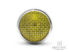 7.7" Chrome Universal Metal Classic Yellow Lens Headlight + Mesh Grill