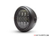 7.7" Matte Black Universal Classic Metal Multi Projector LED Headlight + Mesh Grill - 12v / 75w