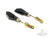 Black Orange Tip LED Turn Signals / Indicators - Emarked