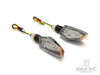 Black Orange Tip LED Turn Signals / Indicators - Emarked