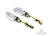 Chrome Orange Tip LED Turn Signals / Indicators - Emarked
