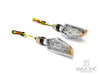Chrome Orange Tip LED Turn Signals / Indicators - Emarked