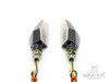 Carbon Pattern Orange Tip LED Turn Signals / Indicators - Emarked