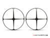 Cross Design 7" Black + Contrast Cut CNC Aluminum Headlight Guard Covers - Pair