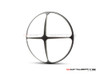 Cross Design 7" Black + Contrast Cut CNC Aluminum Headlight Guard Cover