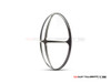 Cross Design 7" Black + Contrast Cut CNC Aluminum Headlight Guard Cover