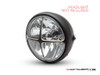 Cross Design 7" Black + Contrast Cut CNC Aluminum Headlight Guard Cover