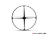 Cross Design 7" Black + Contrast Cut CNC Aluminum Headlight Guard Cover