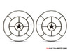 Star Design 7" Black + Contrast Cut CNC Aluminum Headlight Guard Covers - Pair