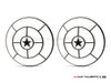Star Design 7" Black + Contrast Cut CNC Aluminum Headlight Guard Covers - Pair