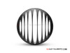 Prison Bar Design 7" Black + Contrast Cut CNC Aluminum Headlight Guard Cover