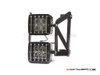 Black Vent Grill Cube Dual Stacked LED Headlight Combo  - Available Fork Clamp Sizes 32mm To 59mm