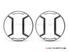 Armour Design 7" Black + Contrast Cut CNC Aluminum Headlight Guard Covers - Pair