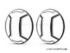 Armour Design 7" Black + Contrast Cut CNC Aluminum Headlight Guard Covers - Pair
