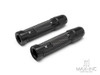 Sportz Black Anodized CNC Machined Aluminum / Rubber Hand Grips + Bar Ends - 7/8" (22mm)