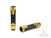 Sportz Gold Anodized CNC Machined Aluminum / Rubber Hand Grips + Bar Ends - 7/8" (22mm)
