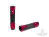 Sportz Red Anodized CNC Machined Aluminum / Rubber Hand Grips + Bar Ends - 7/8" (22mm)