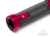 Sportz Red Anodized CNC Machined Aluminum / Rubber Hand Grips + Bar Ends - 7/8" (22mm)