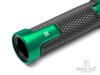 Sportz Green Anodized CNC Machined Aluminum / Rubber Hand Grips + Bar Ends - 7/8" (22mm)
