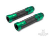 Sportz Green Anodized CNC Machined Aluminum / Rubber Hand Grips + Bar Ends - 7/8" (22mm)