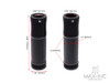 Retro Black Anodized CNC Machined Aluminum / Rubber Hand Grips - 7/8" (22mm)