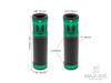 Oval Cut Green Anodized CNC Machined Aluminum / Rubber Hand Grips - 7/8" (22mm)