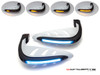 White Universal LED Handguards with Integrated Daytime Running Lights + Turn Signals - Ice Blue / Amber