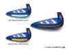 Blue Universal LED Handguards with Integrated Daytime Running Lights + Turn Signals - Ice Blue / Amber