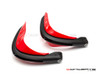 Red Universal LED Handguards with Integrated Daytime Running Lights + Turn Signals - Ice Blue / Amber