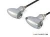 MAX LADZ Chrome CNC Machined Alum Mini Rear LED Indicators / Turn Signals + Running Lights - Red