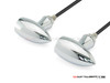 MAX LADZ Chrome CNC Machined Alum Mini Rear LED Indicators / Turn Signals + Running Lights - Red