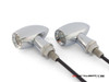 MAX LADZ Chrome CNC Machined Alum Mini Rear LED Indicators / Turn Signals + Running Lights - Red
