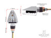 Chrome Mini Arrow Head LED Turn Signals / Indicators - Emarked