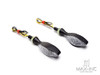 Matte Black Mini Gator Alloy LED Turn Signals / Indicators - Emarked
