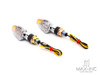 Chrome Micro LED Turn Signals / Indicators - Small & Bright