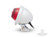 Chrome Mini Bates Style LED Stop / Tail Light - Red Lens
