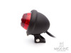 Matte Black Mini Bates Style LED Stop / Tail Light - Red Lens