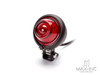 Matte Black Mini Bates Style LED Stop / Tail Light - Red Lens