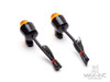 Black Flexible Silicone Mini Halogen Bulb Turn Signals / Indicators