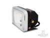 7" Black & Chrome Universal Rectangle Headlight - Emarked