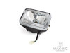 7" Black & Chrome Universal Rectangle Headlight - Emarked