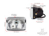7" Black & Chrome Universal Rectangle Headlight - Emarked