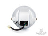 6.75" Chrome Universal Headlight + Visor - Emarked