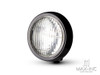5" Gloss Black Metal Shallow Bottom Mount Custom Headlight