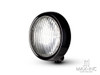 5" Gloss Black Metal Shallow Bottom Mount Custom Headlight