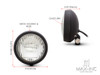 5" Matte Black Metal Shallow Bottom Mount Custom Headlight