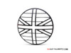 Union Jack Grill Design 7" Black CNC Aluminum Headlight Guard Cover